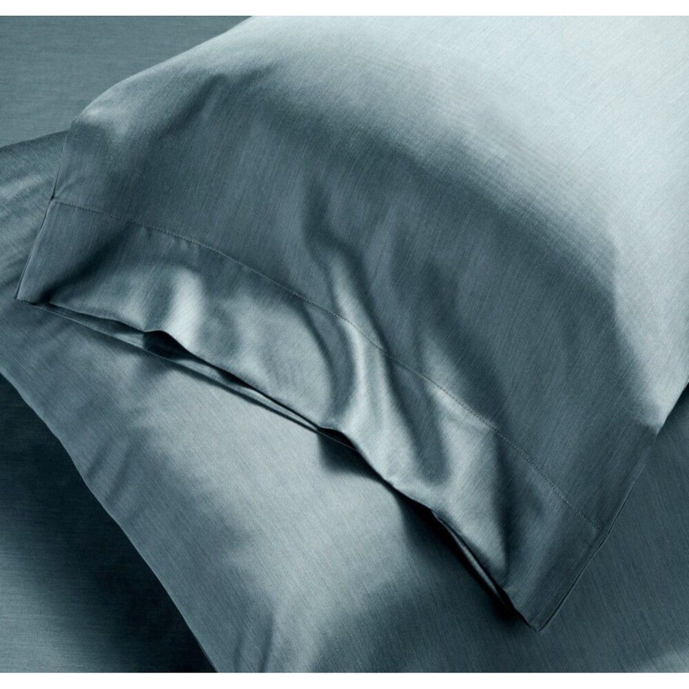 King 400 Thread Count Rayon from Bamboo Sheet Set Light Teal Blue NEW - Picture 4 of 8